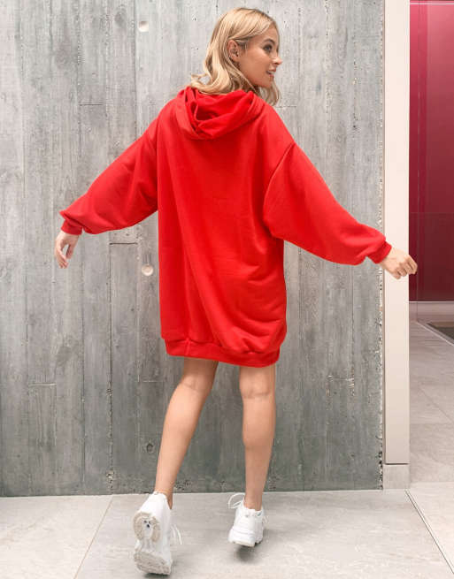 Hoodie shop dress red