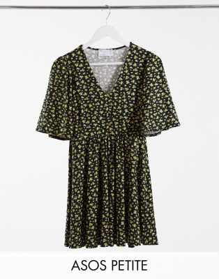 Vestido de Flores Negro Forever 21