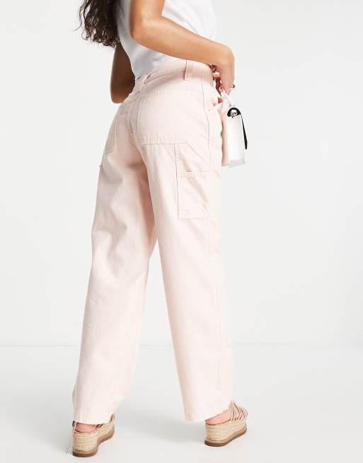 ASOS DESIGN parachute cargo pants in pink - part of a set