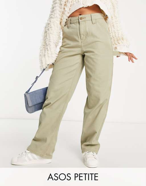 ASOS DESIGN Tall cargo pants with utility pocket in khaki