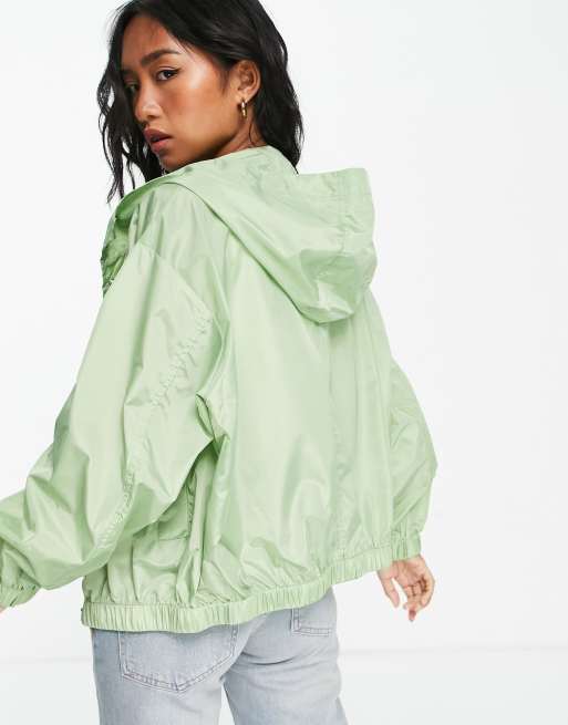 ASOS DESIGN Petite – Mintgrön regnjacka i bomberstil med knappar, 4 av 4