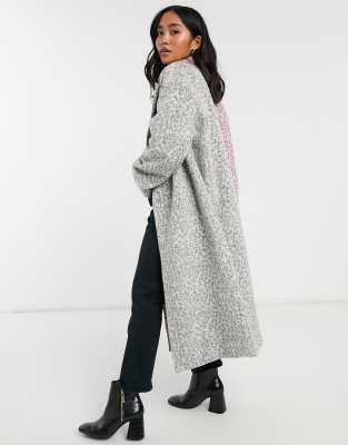 asos design leopard coat