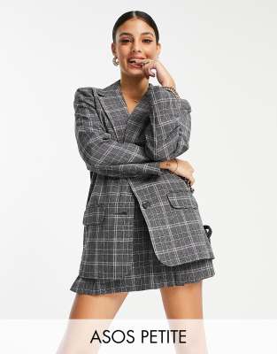 plaid petite blazer