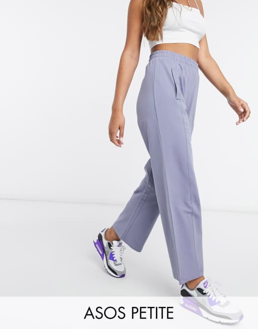 ASOS DESIGN Petite mix & match co-ord straight leg sweatpants in organic  cotton in steel