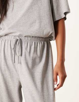 Asos Petite Asos Design Petite Mix & Match Cotton Pajama Pants In Gray
