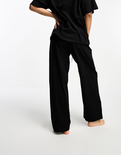 ASOS DESIGN Petite - Mix & Match - Katoenen pyjamabroek in zwart, 2 van 4