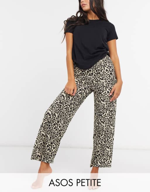 ASOS DESIGN Petite mix match leopard print pajama pants in multi