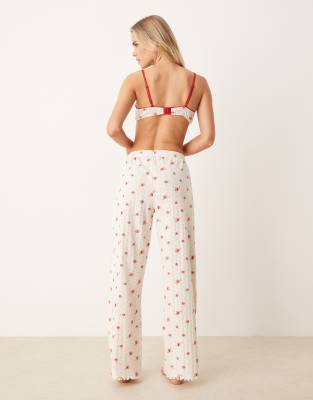 Asos Petite Asos Design Petite Mix & Match Pajama Pants In White