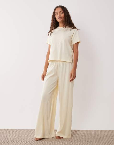 ASOS DESIGN Petite - Mix & Match - Pantaloni del pigiama in cotone color latticello - view 1