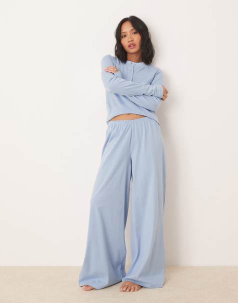 ASOS DESIGN Petite Mix & Match pyjama pants in blue - view 1
