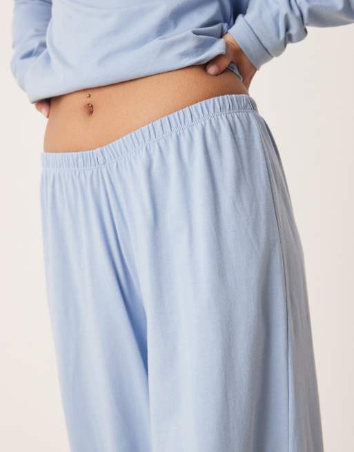 ASOS DESIGN Petite Mix & Match pyjama pants in blue, 2 of 4
