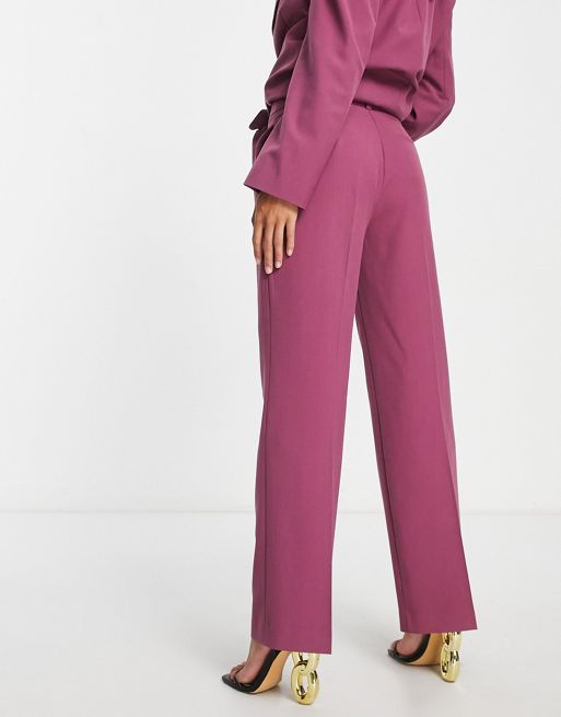 ASOS DESIGN relaxed suit pants in purple