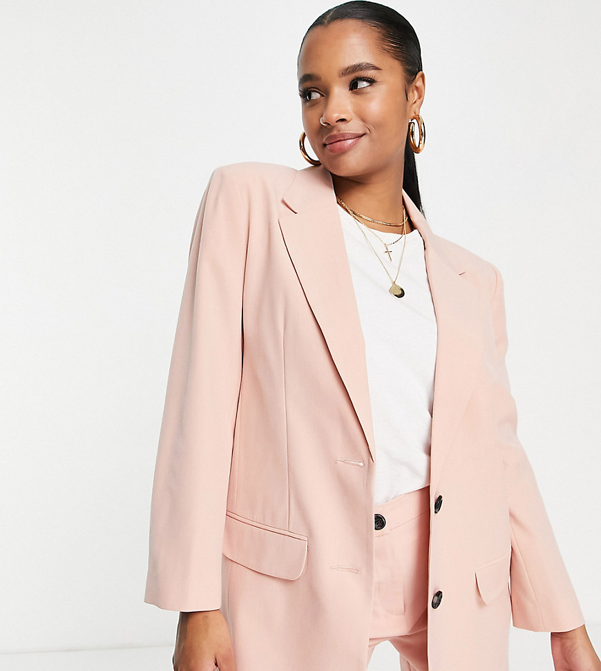 Asos Petite Petite Mix & Match Suit Blazer In Blush-neutral
