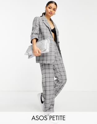 ASOS DESIGN Petite Mix & Match suit blazer in grey check - ASOS Price Checker