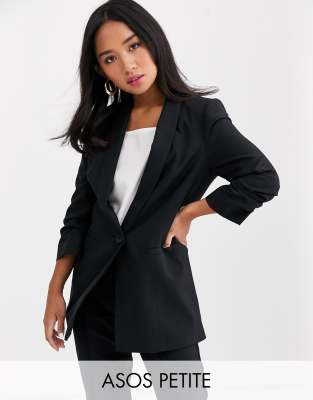 ASOS DESIGN Petite mix & match suit blazer-Black