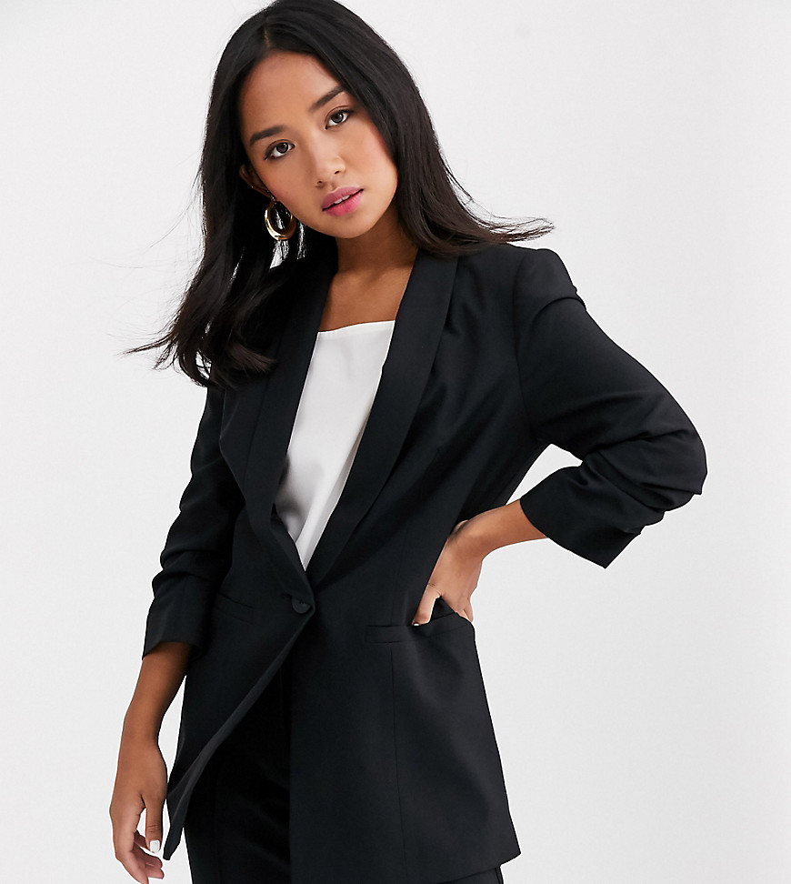 ASOS DESIGN Petite mix & match suit blazer-Black