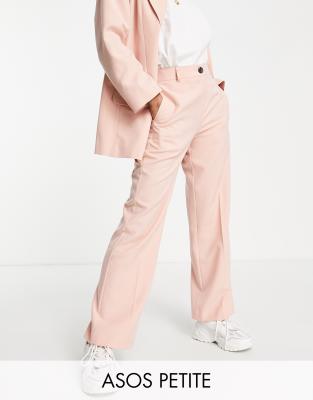 ASOS DESIGN Petite mix & match suit pants in blush-Neutral