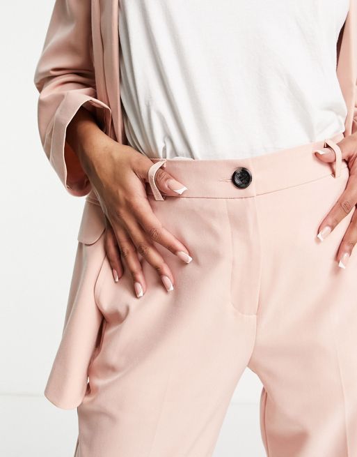 ASOS DESIGN Petite mix & match suit pants in blush