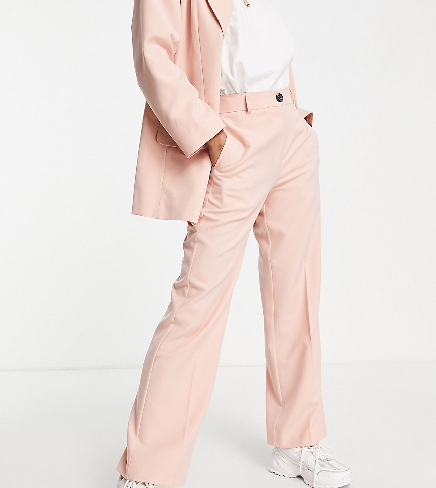 ASOS DESIGN Petite mix & match suit trousers in blush-Neutral