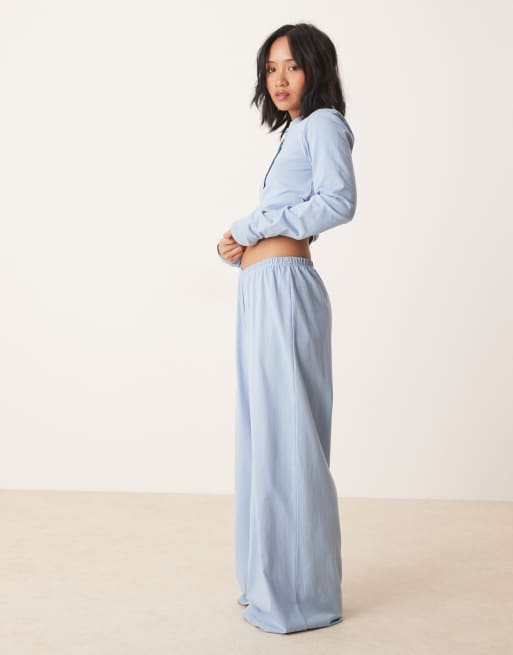 ASOS DESIGN Petite - Mix og match - Blå pyjamasbukser, 4 af 4