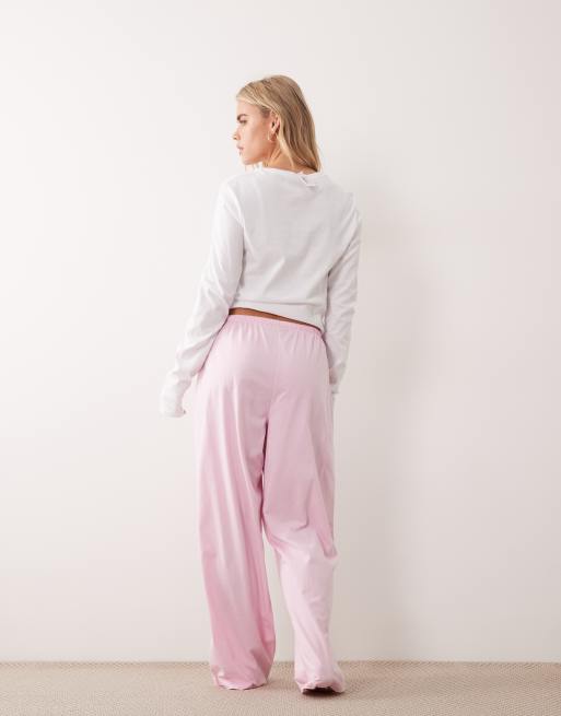 ASOS DESIGN Petite - Mix og match - Tyggegummi-lyserøde pyjamasbukser i bomuld, 2 af 4