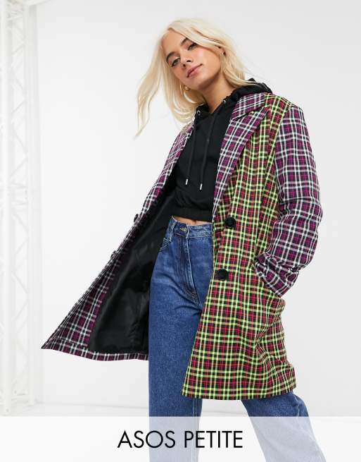 Asos checked clearance coat