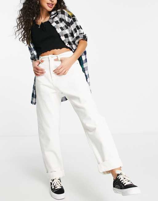 Mom jeans a vita alta extra larghi écru ASOS DESIGN Petite Asos Donna Abbigliamento Pantaloni e jeans Jeans Jeans boyfriend 