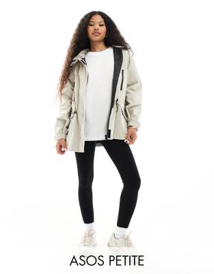 ASOS Petite ASOS DESIGN Petite multi pocket hiking jacket in sand-Neutral