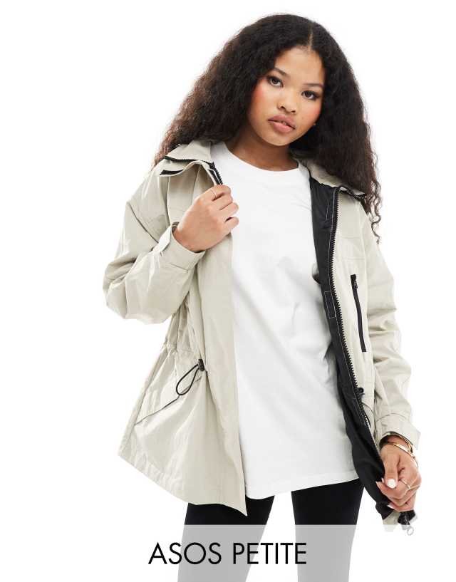 ASOS Petite - ASOS DESIGN Petite multi pocket hiking jacket in sand