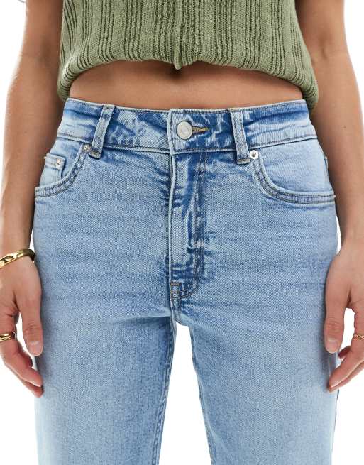 ASOS DESIGN Petite – Niebieskie, dopasowane jeansy mom fit, 5 z 5
