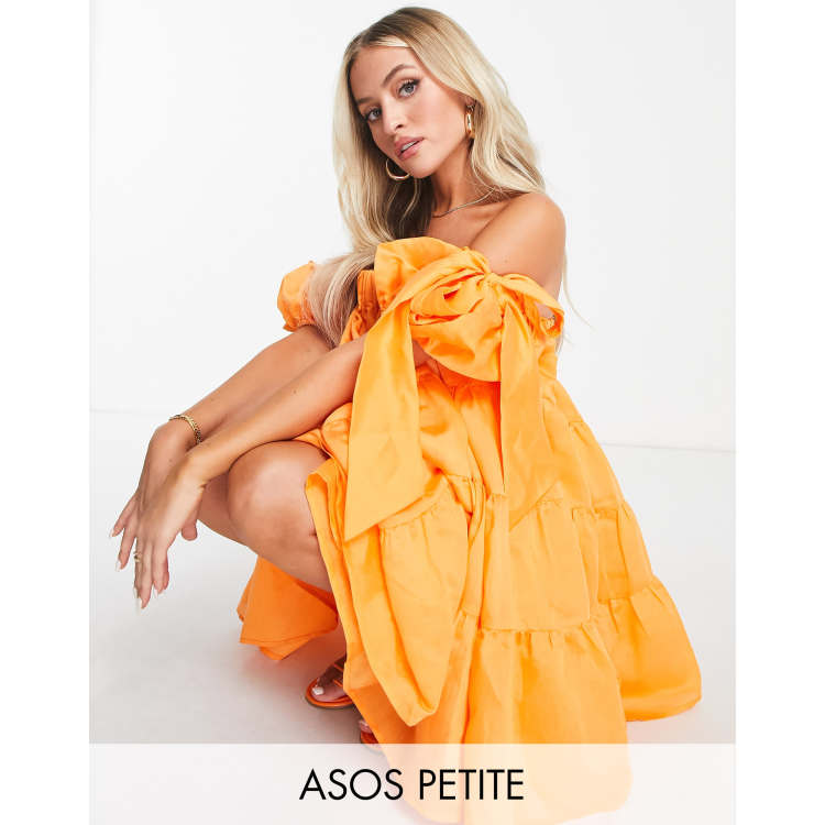 Orange babydoll sale dress