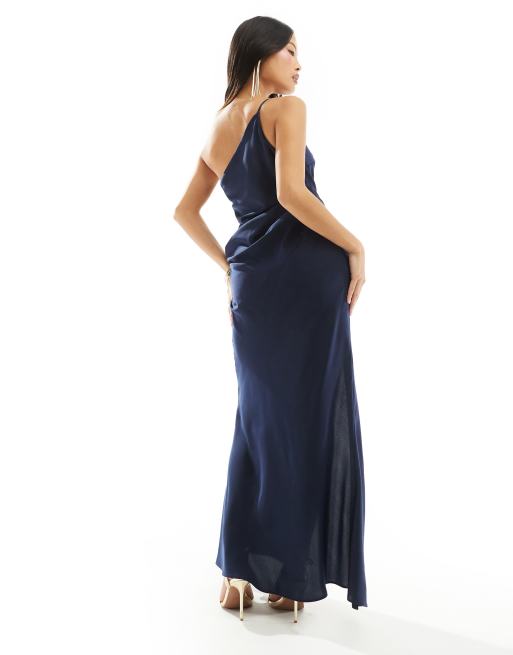 Asos navy blue maxi dress best sale