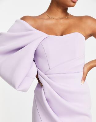 Missguided lilac off shoulder deals dress