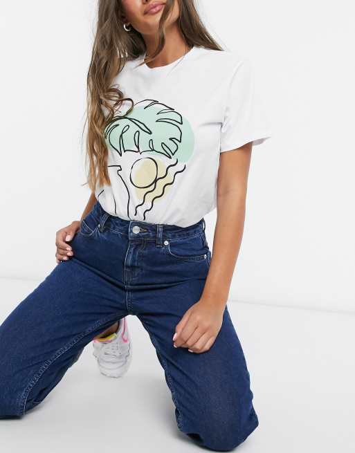 ASOS DESIGN Petite - 'Original' mom jeans met hoge taille in donkere wassing, 4 van 4