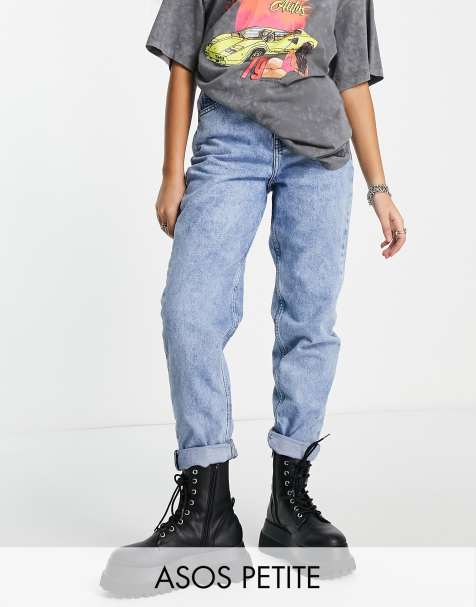 Jeans In Heller Waschung Jeans Mit Hohem Bund Distressed Jeans Skinny Jeans Asos