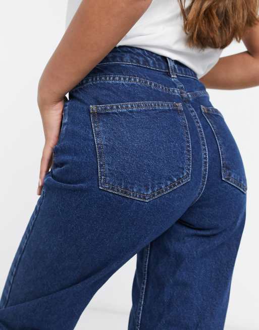 ASOS DESIGN Petite - 'Originale' mom-jeans i mørk vask med høj talje, 2 af 4