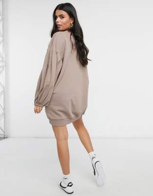 balloon sleeve jumper dress