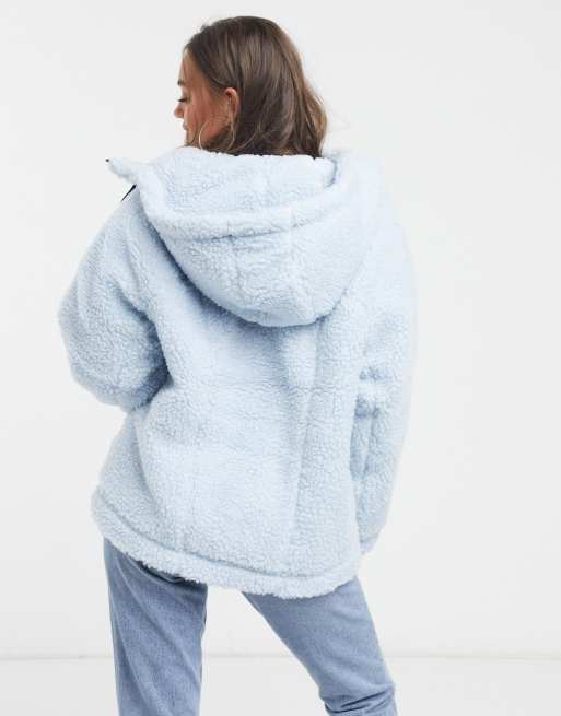 Baby blue hot sale borg jacket