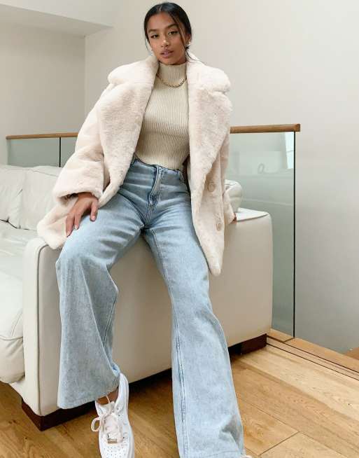 Asos white faux hot sale fur coat