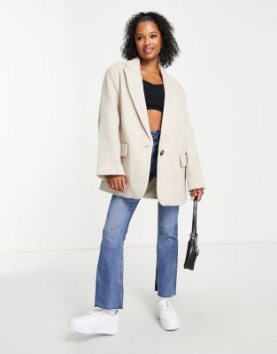 petite cream wool coat