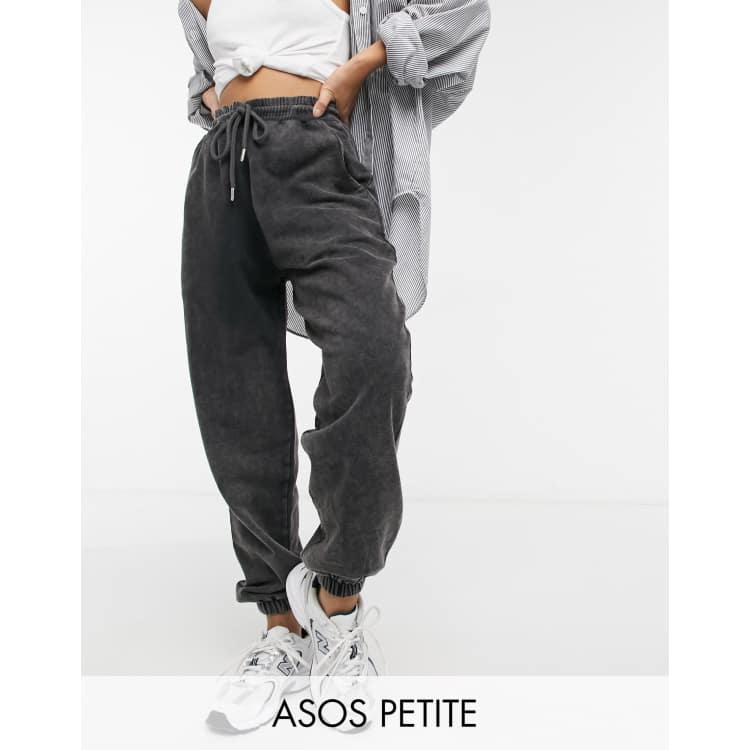 ASOS DESIGN Petite washed oversized jogger in blue, ASOS