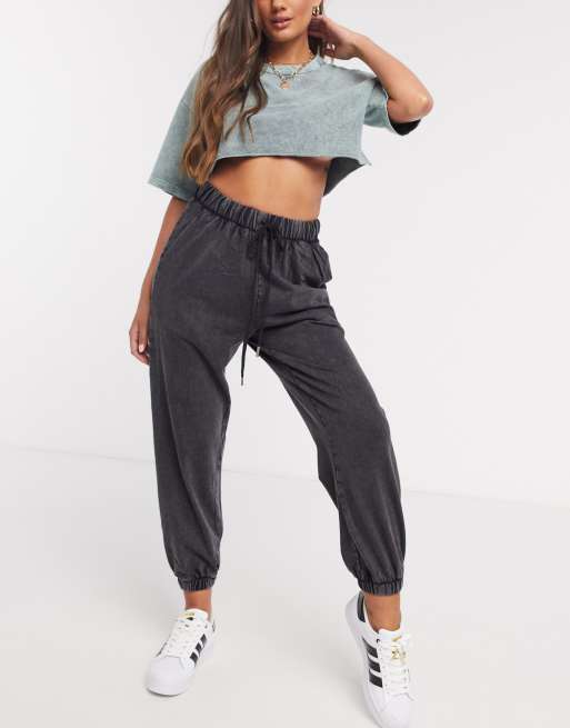 ASOS DESIGN Petite oversized jogger in acid wash