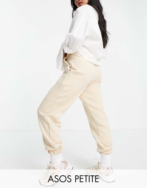 ASOS DESIGN Petite oversized jogger in white