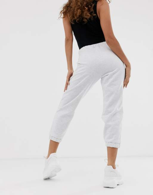 ASOS DESIGN Petite oversized jogger in white