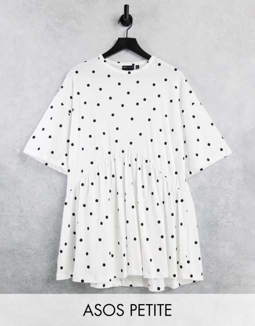 Asos white polka dot dress best sale