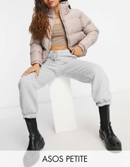 ASOS DESIGN Petite oversized sweatpants in gray marl | ASOS