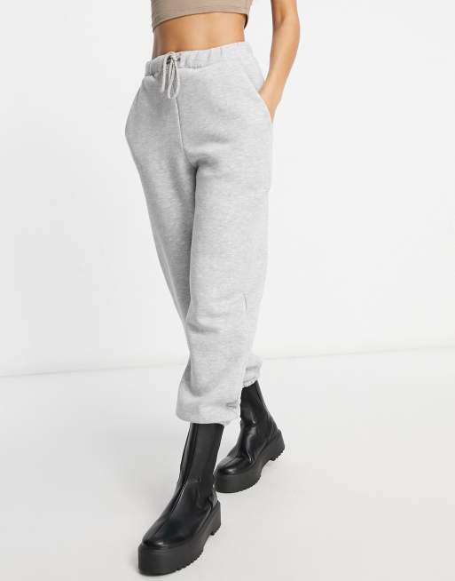 ASOS DESIGN Petite oversized sweatpants in gray marl