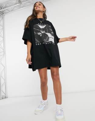 black t shirt dress asos