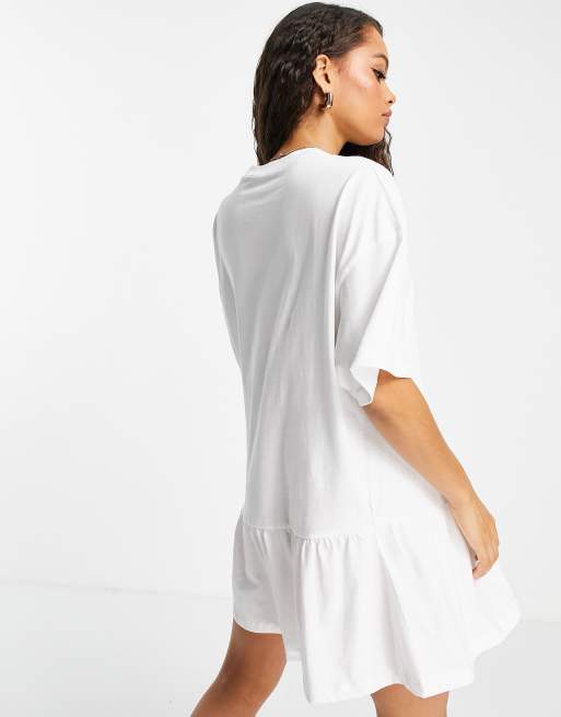 Asos white t shirt dress hotsell