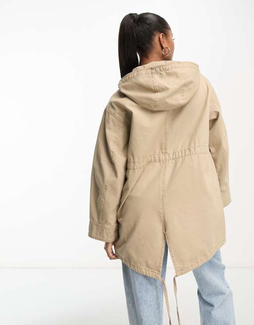 Petite deals khaki parka